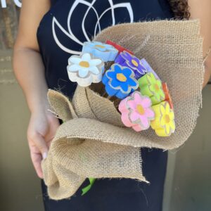 Buquê de Flores de Madeira